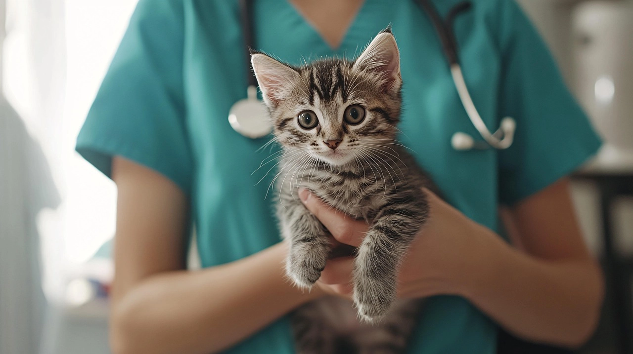 Katze im Operationsraum der Kleintierpraxis Maxglan